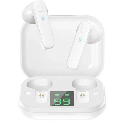 Black Bluetooth-Compatible Wireless Bass Ear Buds Stereo Headphone With Mic Touch Control Bluetooth Lightweight Earphones