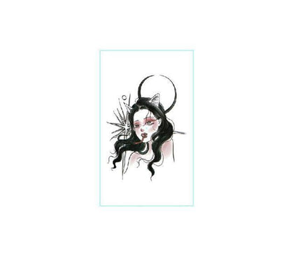 Black Clown Temporary Tattoo Sticker Body Art Arm Waist Fake Waterproof Tattoos Elegant Small Design For Men Women