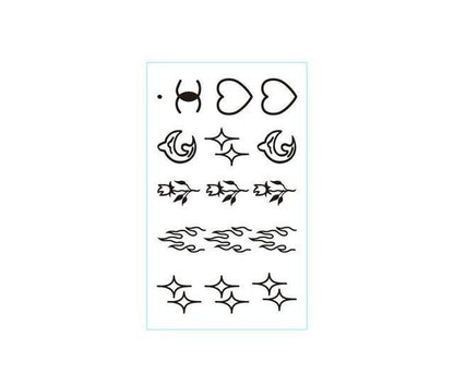 Black Clown Temporary Tattoo Sticker Body Art Arm Waist Fake Waterproof Tattoos Elegant Small Design For Men Women