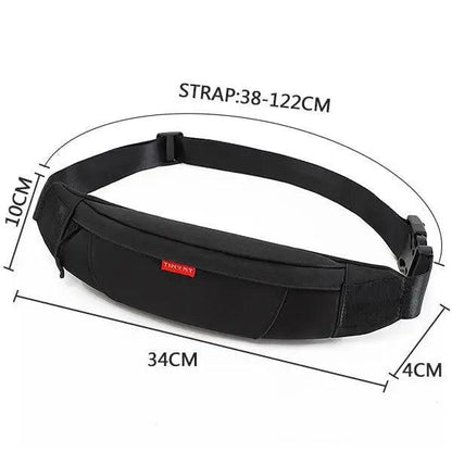 Black Crossbody Fanny Pack Simple Design Belt Bag Canvas Hands Free Travel Bag Sports Workout Durable Lightweight Fanny Packs For Festivals