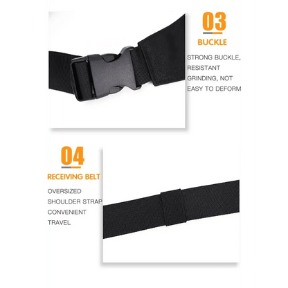 Black Crossbody Fanny Pack Simple Design Belt Bag Canvas Hands Free Travel Bag Sports Workout Durable Lightweight Fanny Packs For Festivals