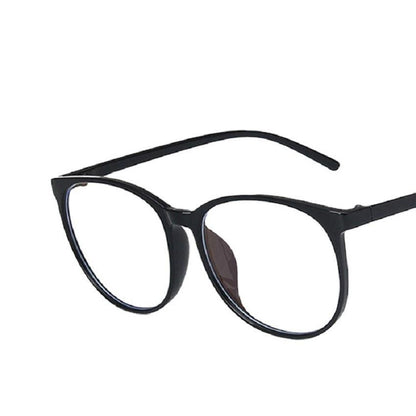 Black Fashion Anti Blue Light Transparent Computer Glasses Lightweight Frames  For Women Men Round Eyewear Round Women Optical Eyewear Frames Vintage Cat Eye