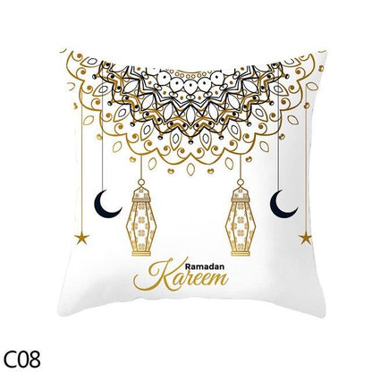 Black Gold Decor Pillow Case Ramadan Cushion Cover Pattern Decorative Cushion Pillowcase Stylish Pillow Home Decor Pillowcover
