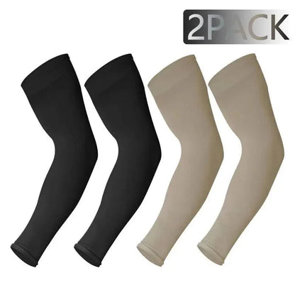 Black Men Unisex Cooling Arm Sleeves Cover Cycling Running Sun Protection Outdoor Activities Hide Tattoos Sleeve Cooling Sports Sleeve For Basketball Golf Football