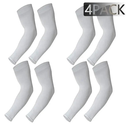 Black Men Unisex Cooling Arm Sleeves Cover Cycling Running Sun Protection Outdoor Activities Hide Tattoos Sleeve Cooling Sports Sleeve For Basketball Golf Football
