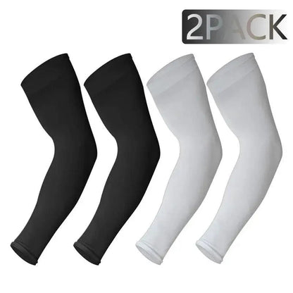 Black Men Unisex Cooling Arm Sleeves Cover Cycling Running Sun Protection Outdoor Activities Hide Tattoos Sleeve Cooling Sports Sleeve For Basketball Golf Football