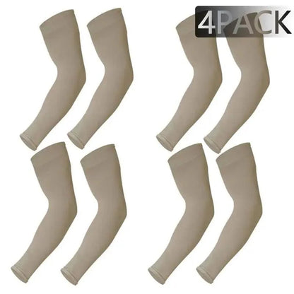 Black Men Unisex Cooling Arm Sleeves Cover Cycling Running Sun Protection Outdoor Activities Hide Tattoos Sleeve Cooling Sports Sleeve For Basketball Golf Football