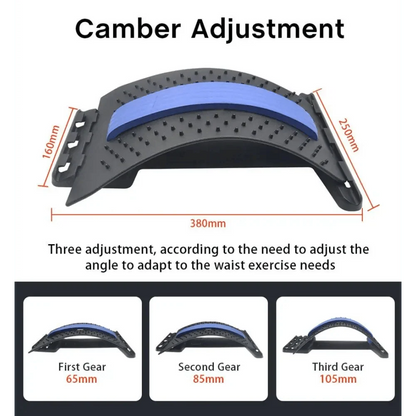 Black Purple Back Stretching Device Muscle Back Massage Relax Stretcher Posture Therapy Back Stretch Spine Pain Relief Stretcher Support Lower And Upper Muscle Pain Relief