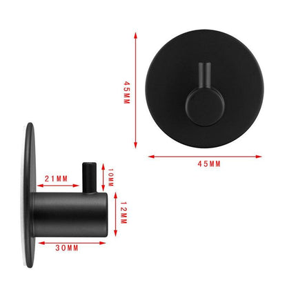 Black Robe Hook Wall Hook Towel Hook for Bathroom Stainless Steel Coat Hook Rustproof Hook Hanger for Kitchen Hardware Stainless Steel Hooks Waterproof and Oilproof Bathroom Kitchen Self Adhesive Hooks for Hanging Coat Hat Towel