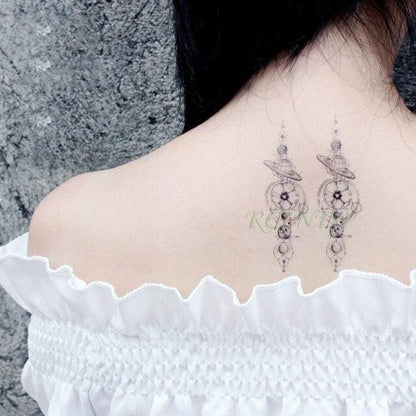 Black Waterproof Temporary Bird Tattoo Sticker Arm Leg Wrist Modern Small Tattoo For Womens And Kids