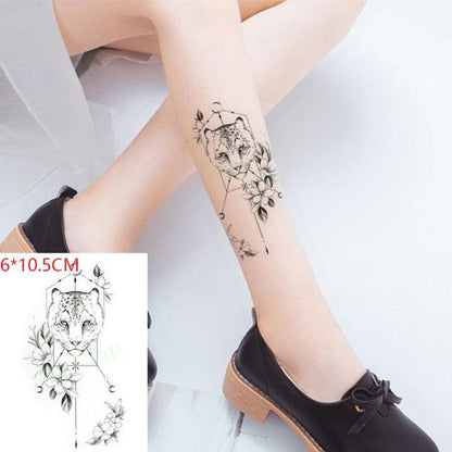 Black Waterproof Temporary Bird Tattoo Sticker Arm Leg Wrist Modern Small Tattoo For Womens And Kids