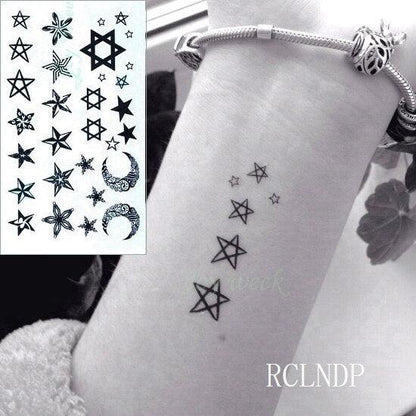Black Waterproof Temporary Bird Tattoo Sticker Arm Leg Wrist Modern Small Tattoo For Womens And Kids