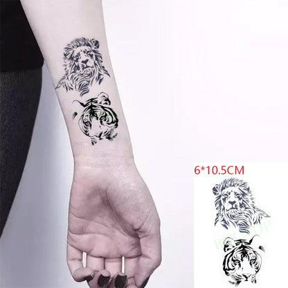 Black Waterproof Temporary Bird Tattoo Sticker Arm Leg Wrist Modern Small Tattoo For Womens And Kids