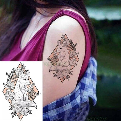Black Waterproof Temporary Bird Tattoo Sticker Arm Leg Wrist Modern Small Tattoo For Womens And Kids