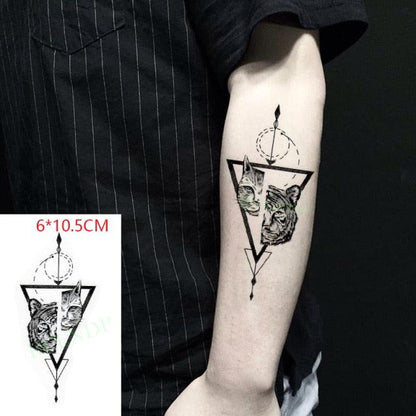 Black Waterproof Temporary Bird Tattoo Sticker Arm Leg Wrist Modern Small Tattoo For Womens And Kids
