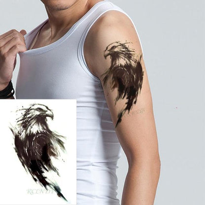 Black Waterproof Temporary Tattoo Sticker Different Design Colorful Fake Tattoo Arm Hand For Halloween Party Womens Mens