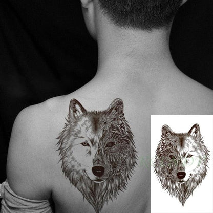 Black Waterproof Temporary Tattoo Sticker Different Design Colorful Fake Tattoo Arm Hand For Halloween Party Womens Mens
