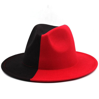 Black White Modern Unisex Fedora Hat Women Unisex Wide Brim Party Cowboy Cap Men Gentleman Wedding Hat Two Colors Fedora Hat Solid Color Wide Brim Winter Autumn Hat