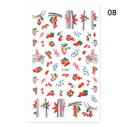 Blue Butterfly 3D Nail Stickers Flowers Leaves Self Adhesive Transfer Sliders Wraps Manicures Foils Decorations Decoration Tattoo Manicure Transfer Nail Decals Flowers Butterfly Designs Nails Supply Manicure Tips Design Nail Decoration