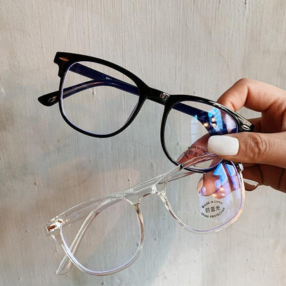 Blue Light Blocking Glasses Frame Lightweight Eyeglasses Frame Filter Blue Ray Computer Game Glasses  Oversized Women Eyeglasses Transparent Anti Blue Ray Men Modern Simple Frames