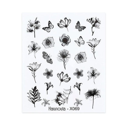 Blue Marble Water Decal Sticker Wave Line Flower Leaf Tree Summer Slider Decor For Manicuring Nail Art Watermarks Curve Graffiti Nail Design for Acrylic Nail Supplies Designer Nail Decorations for Women Girls Kids