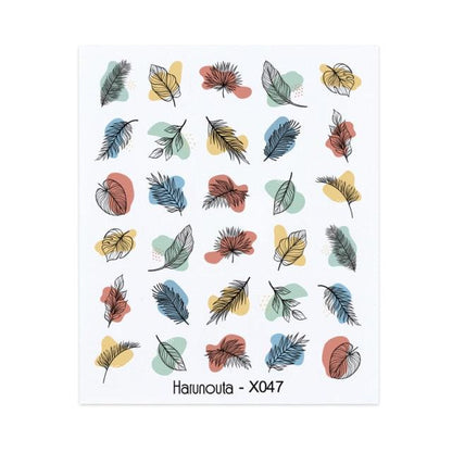 Blue Marble Water Decal Sticker Wave Line Flower Leaf Tree Summer Slider Decor For Manicuring Nail Art Watermarks Curve Graffiti Nail Design for Acrylic Nail Supplies Designer Nail Decorations for Women Girls Kids