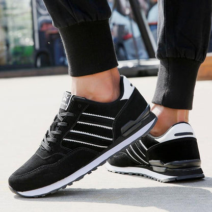 Blue Mens Casual Shoes Comfortable Sneakers Artificial Leather Male Spring Flats Trainers Outdoor Mens Casual Sports High Quality Sneaker Sport Walking Fashion Sneakers