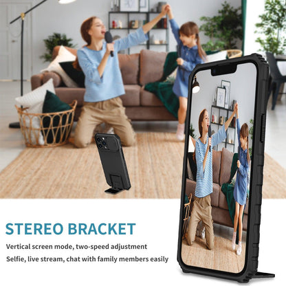 Blue Shockproof Adjustable Stand Case For iPhone 14 13 12 11 Pro Max Built Slide Camera Protection Case With Kickstand Shockproof Protection Modern Design for iPhone