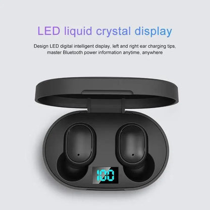Bluetooth Earphone Wireless Ear Buds 5.0 LED Display Button Control Quality Sound Earphones in-Ear Headphones For Workouts And Running