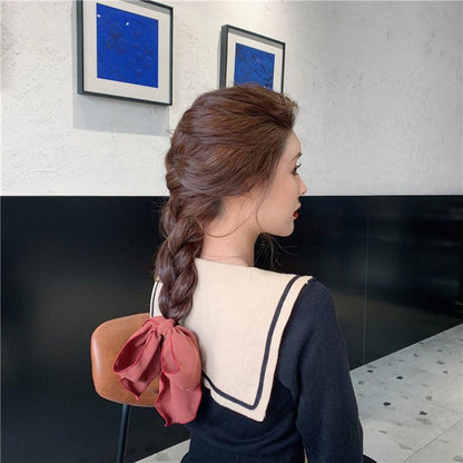 Bowknot Hair Scrunchies For Women Girls Sweet Elastic Hair Bands Elegant Hair Tie Rope Rubber Band Hair Gum Gorgeous Hair Accessories For Women