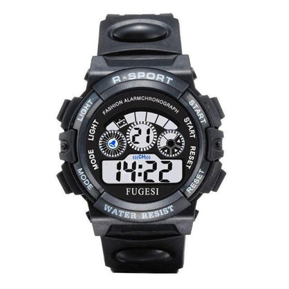 Boys Sports Military Kids Digital Watches Student Childrens Watch Fashion Luminous Led Alarm Camouflage Green Waterproof 7 Color Led Backlight Multifuction Wristwatch For Boys Girls