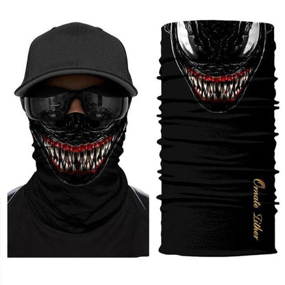 Breathable Mask Bandana Neck Gaiter Cycling Face Mask Hiking Scarves Headband Summer Balaclava Neck Gaiter Tubular Buff Bandana Scarf Headgear Bicycle Half Mask Face Cover Venom Headband Summer Men Beanie Hat Windproof Head Scarves Neck