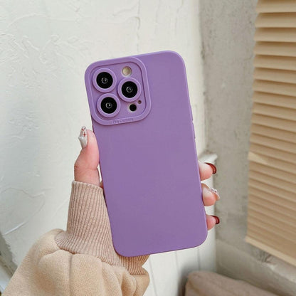 Bright Colors Soft Silicone Phone Case For iPhone 11 Pro Max X XR XS Max 7 8 6S Plus Mini Camera Protection Back Cover Silicone Camera Protection Case Soft Scratch-Resistant Case For Iphone