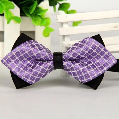 Business Black Golden Butterfly Men Bowtie Luxury Double Layer Pointed Classic Bow Tie Lovely Men Gift For Office And Meetings