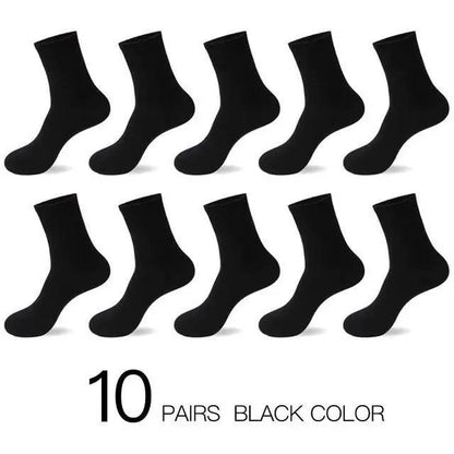 Business Simple White Cotton Socks 10 Pairs Men Breathable Socks Spring Summer Socks for Men Heavy Duty Reinforced Cotton Socks For Men