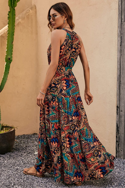 Elegant Floral Sleeveless Dress Lightweight & Feminine Summer Essential Beautiful Print Dress