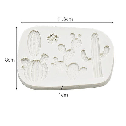 Cactus Plant Silicone Mold For Fondant Cake Decor Cupcakes Sugarcraft Cookies Candies Cards And Clay Resin Bakeware Tools Cactus Silicone Fondant Mold Cacti Sugarcraft Chocolate Candy Mold Cupcake Cake Decorating Tools Polymer Clay Mold