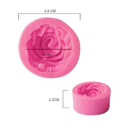 Cake Decorating Tools 3D Rose Flower Silicone Mold Gift Decorating Chocolate Cookie Soap Baking Molds Flower Bloom Rose Shape Silicone Soap 3D Cake Molds Cupcake Jelly Candy Chocolate Decoration Baking Tool Molds