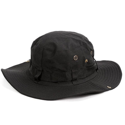 Camouflage Outdoor Bucket Hat Camping Hat Men Foldable Sun Cap Breathable Adjustable Bucket Cap for Men/Women Sports Sun Cap Unisex Fishing Hiking Travel Solid Color Hats