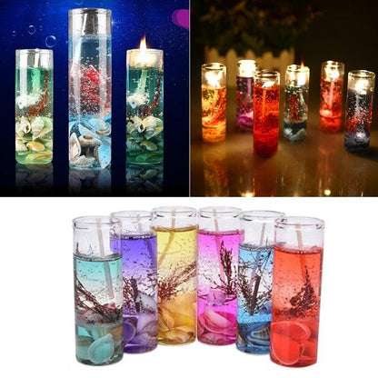 Candle Color Fragrance Smokeless Candle Ocean Shell Jelly Candle Scented Pillar Candles Ocean Scented Candles Long Lasting Blue Candles for Home Scented Candles ForWedding Valentine's Day Christmas