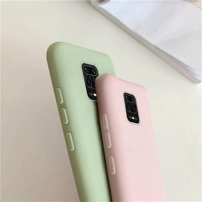 Candy Color Silicone Phone Case for Xiaomi Redmi Note 10 10S 9S 9 Pro Max 8 7 Plus Matte Soft Cover for Redmi 10X 9A 8A 7A Silicone Protective Mobile Phone Case Outdoor Protective Case Slim Phone Protection