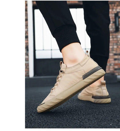 Canvas Men's Comfortable All-match Sneakers Breathable Cloth Casual Sports Flats Men Lightweight Outdoor Walking Sneakers Modern Design