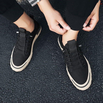 Canvas Men's Comfortable All-match Sneakers Breathable Cloth Casual Sports Flats Men Lightweight Outdoor Walking Sneakers Modern Design
