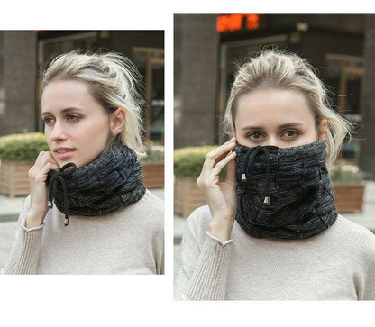 Caps Warmer Bonnet Casual Cap Winter Beanie Hats Hat winter hat Bobble Hat Winter Balaclava Women Bandana Baotou Cap Scarf Warm Thick Beanie Skellies Women Girls Cable Knit Soft Cute Beanie with Ears Detachable Pompom Fur Hat Girls