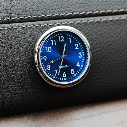 Car Clock Watch Indoor Automobiles Stick-In  Luminous Quartz Analog Watch Universal Pocket Mini Stick-On Clock for Car Boat Bike Home Watch Decoration Accessories