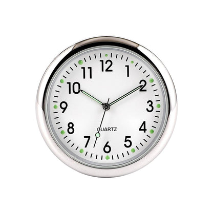 Car Clock Watch Indoor Automobiles Stick-In  Luminous Quartz Analog Watch Universal Pocket Mini Stick-On Clock for Car Boat Bike Home Watch Decoration Accessories