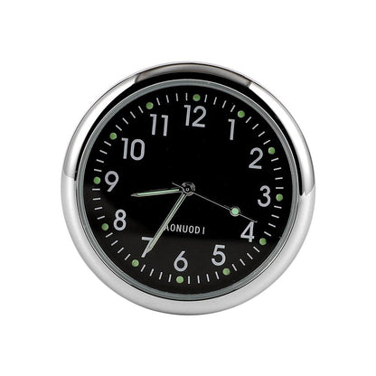 Car Clock Watch Indoor Automobiles Stick-In  Luminous Quartz Analog Watch Universal Pocket Mini Stick-On Clock for Car Boat Bike Home Watch Decoration Accessories