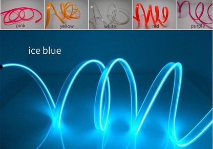 Car LED Neon Cold Light Auto Interior Atmosphere Neon Glowing Strobing Electroluminescent Wire Lights Neon Light USB 5V with Fuse Protection for Automotive Car Interior Decoration Light Refit Decoration Strips Shine Usb Cigar Lighter Driver