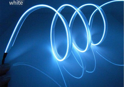 Car LED Neon Cold Light Auto Interior Atmosphere Neon Glowing Strobing Electroluminescent Wire Lights Neon Light USB 5V with Fuse Protection for Automotive Car Interior Decoration Light Refit Decoration Strips Shine Usb Cigar Lighter Driver