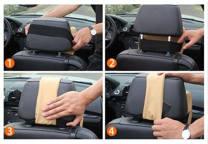 Car Neck Pillow Adjustable Head Restraint 3D Memory Foam  Car Neck Support Pillow Neck Pain Relief Auto Headrest Travel Pillow Neck Support Holder Seat Pillow Adjustable Car Neck Pillow Premium Interior Accessories Headrest Support for Driver